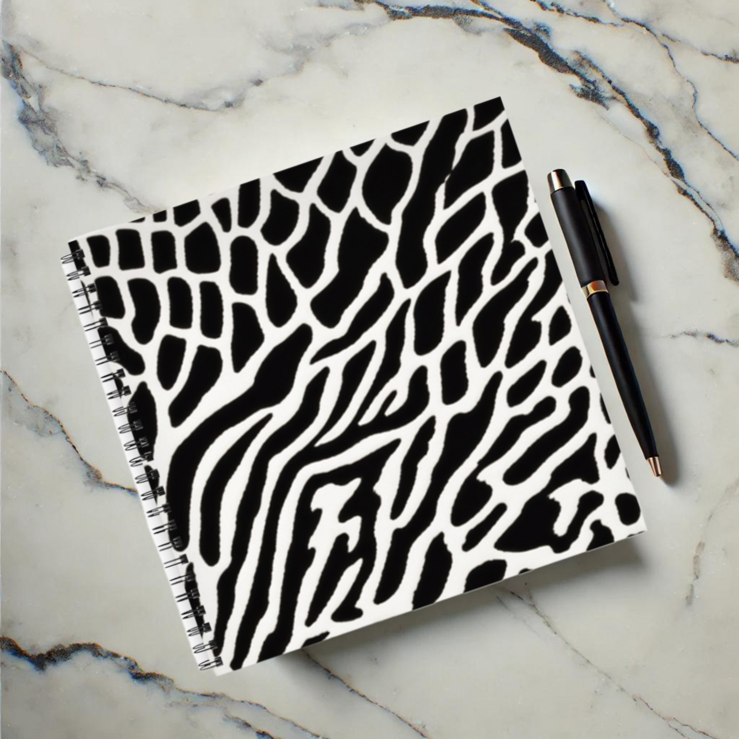 Monochrome Maze 8.5”x8.5” Hardcover Notebook
