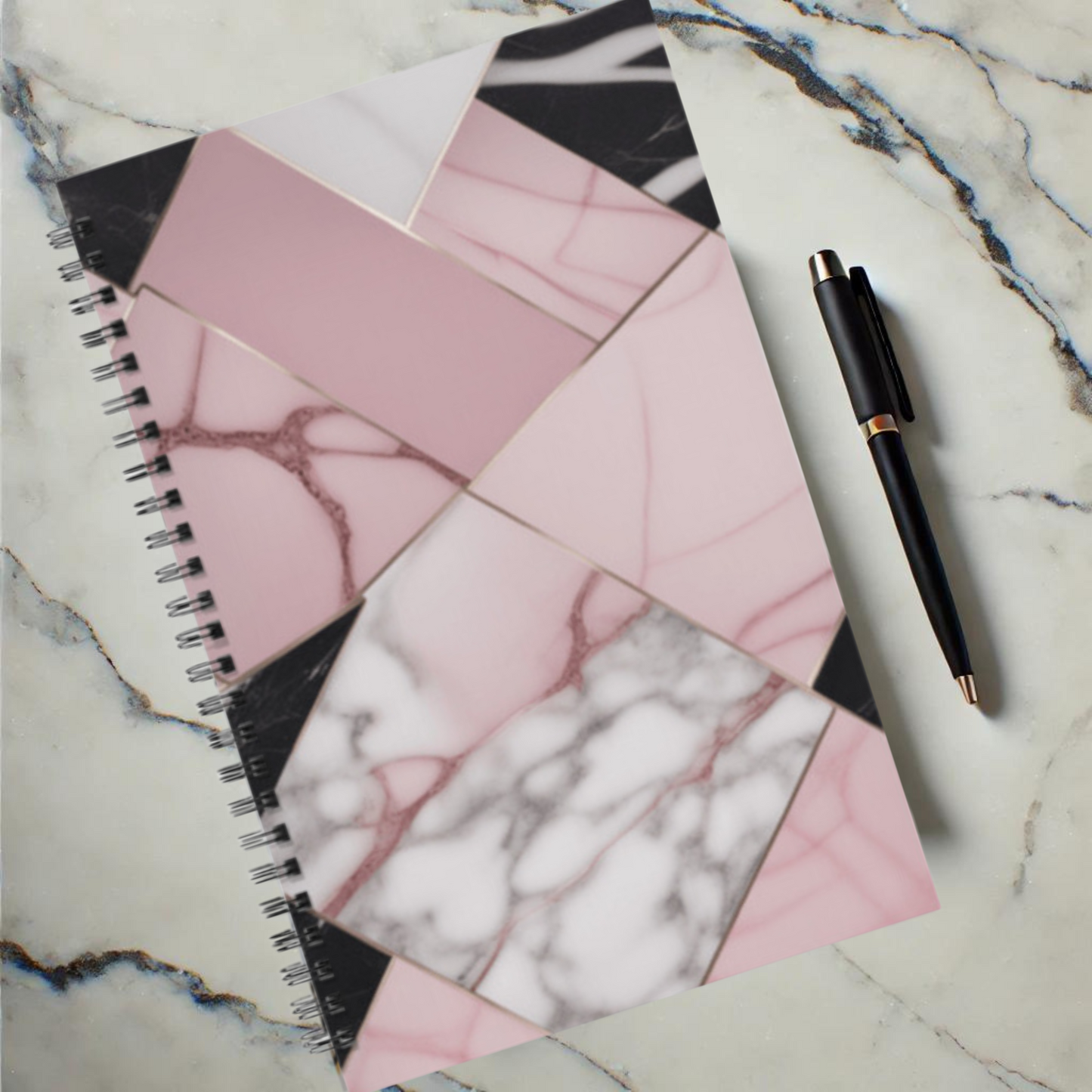 Blush Geometry 5.5”x8.5" Hardcover Notebook