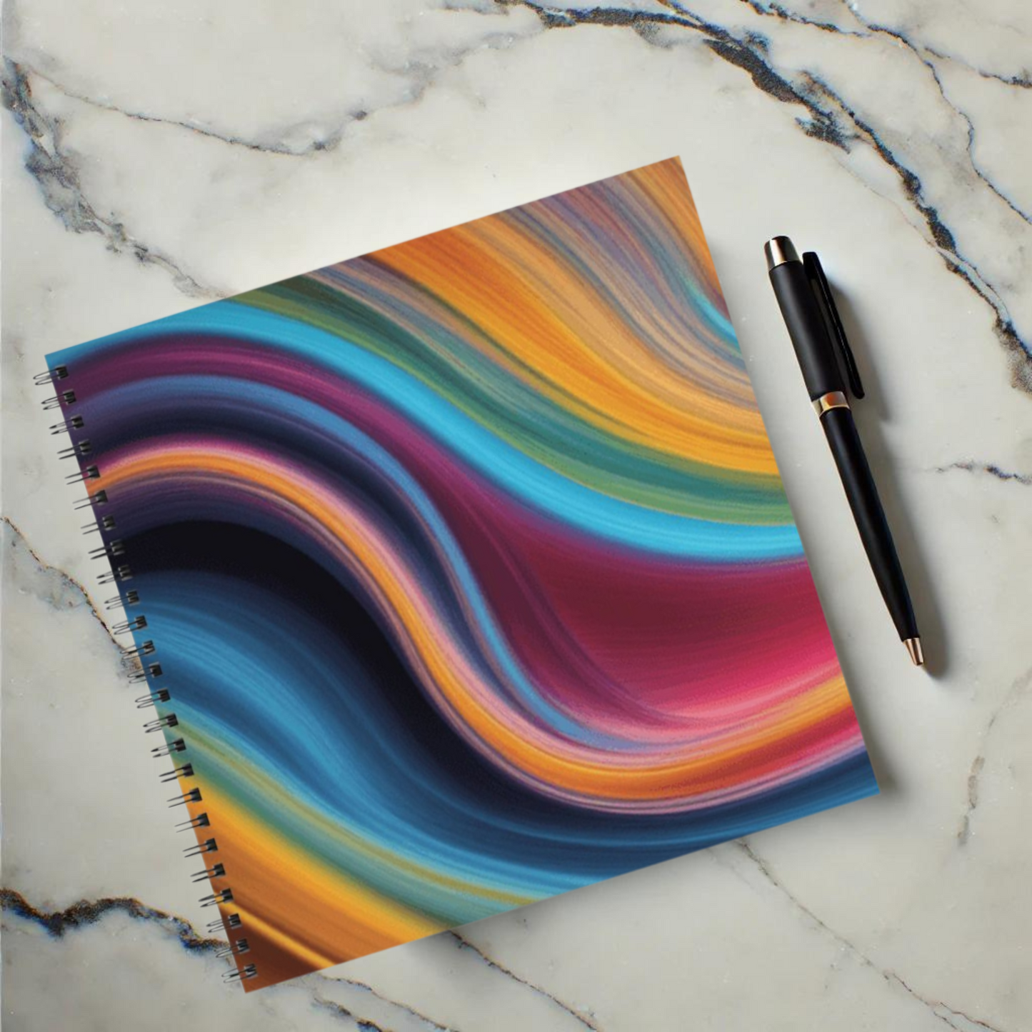 Cosmic Waves 8.5"x8.5" Hardcover Notebook