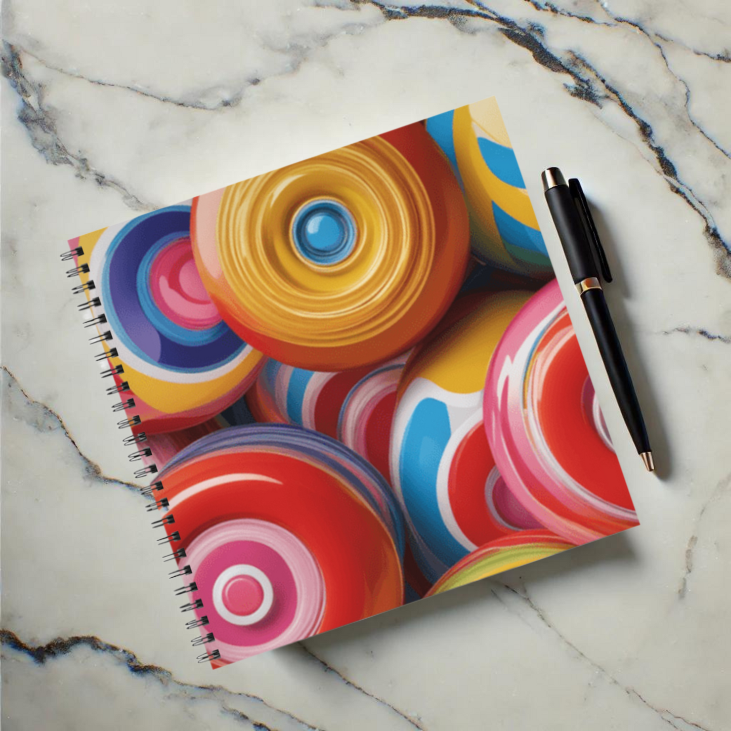 Lollipop Swirl 8.5"x8.5" Hardcover Notebook
