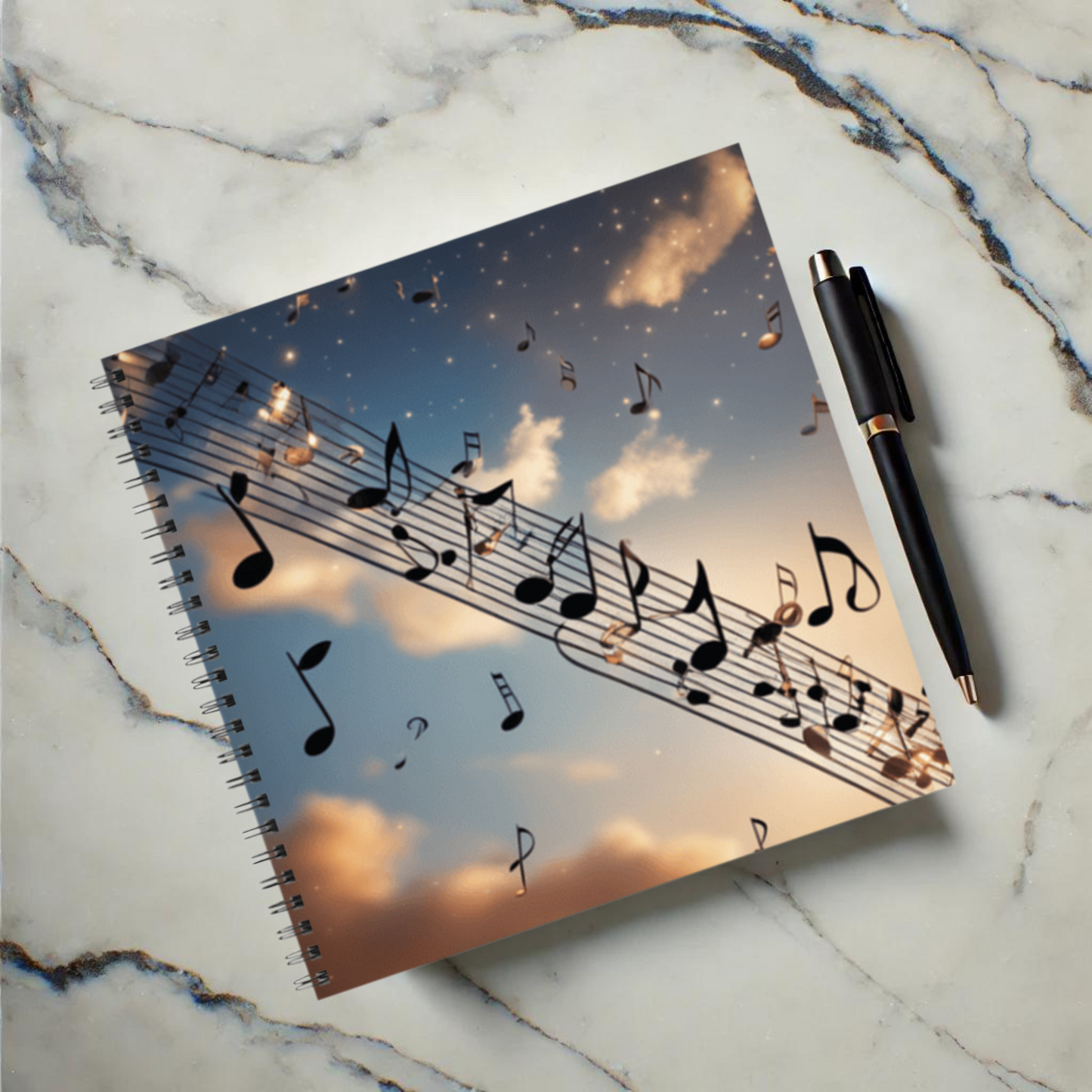 Musical Euphoria 8.5"x8.5" Hardcover Notebook