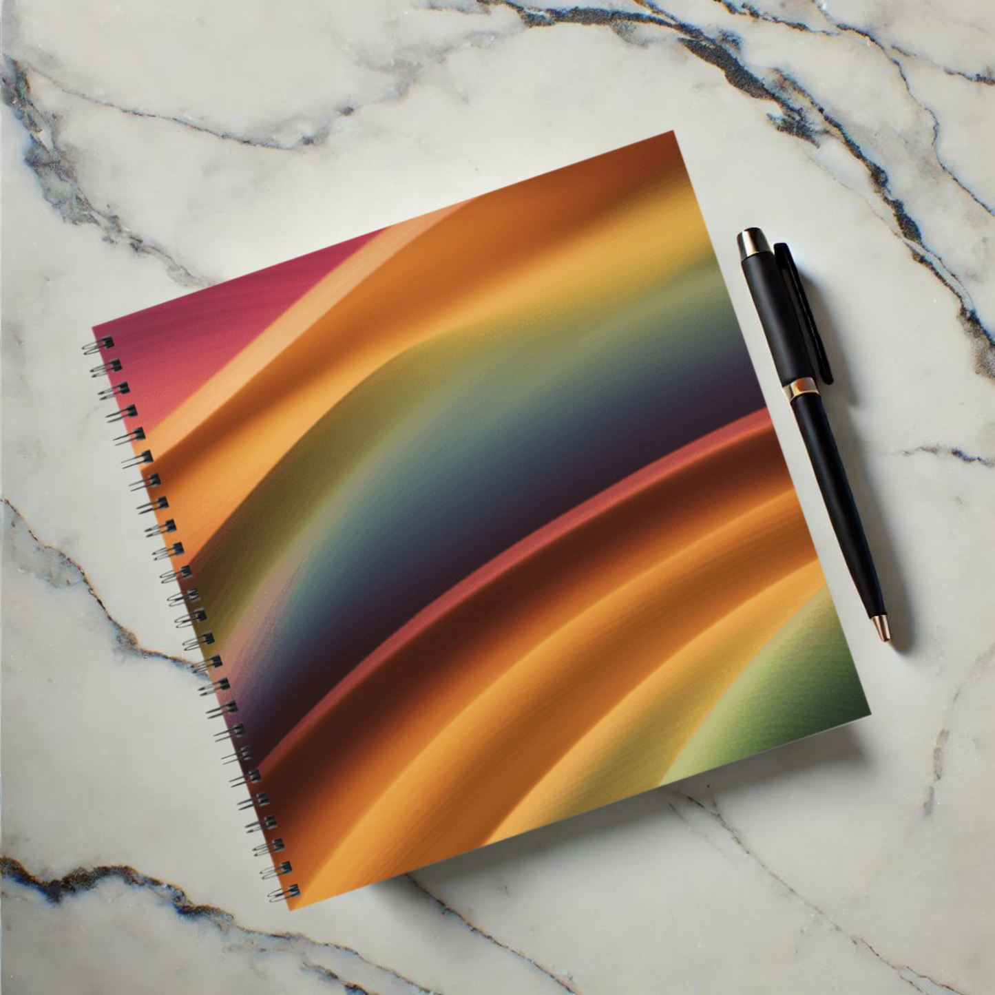 Rainbow Cascade 8.5"x8.5" Hardcover Notebook
