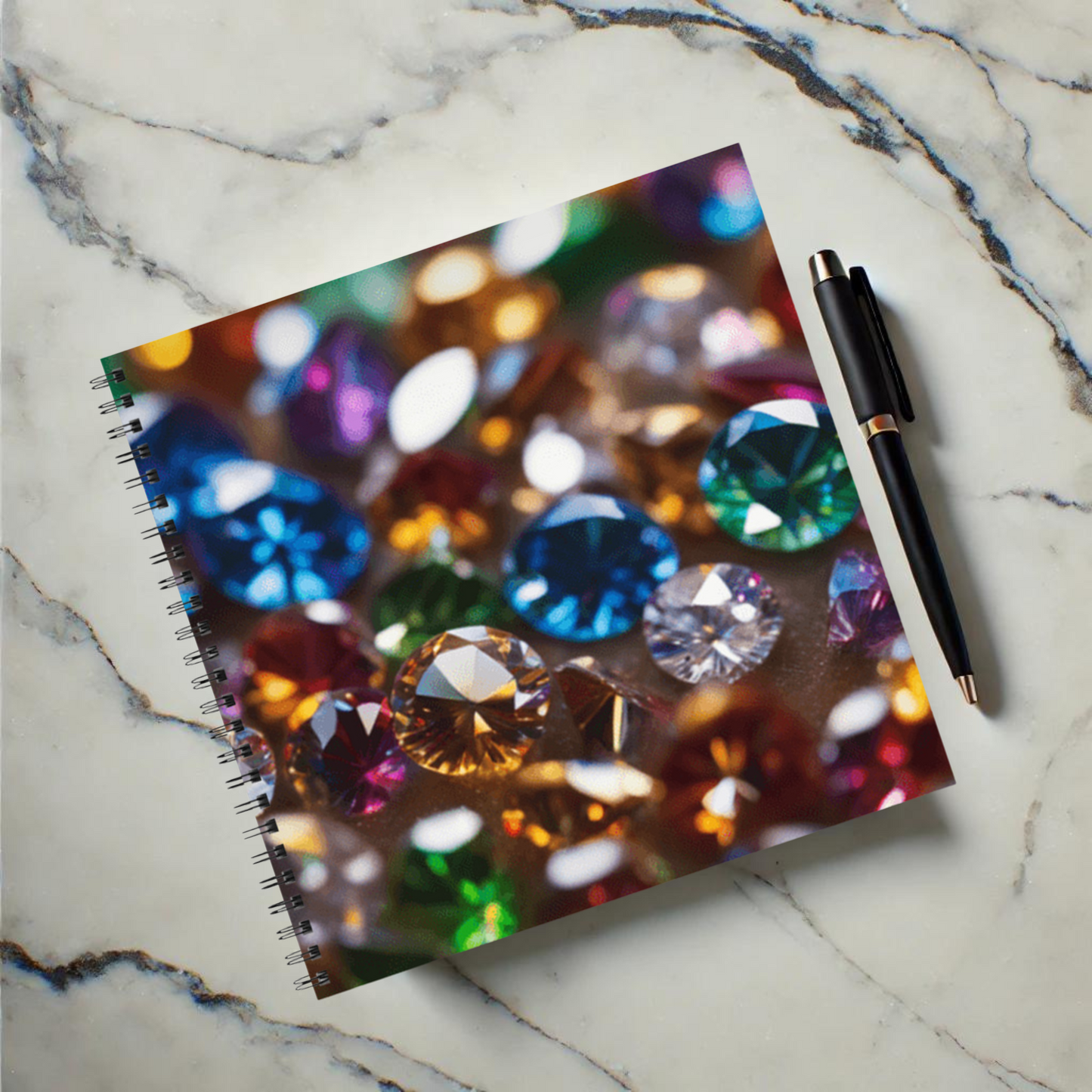 Rainbow Jewels 8.5" x 8.5" Hardcover Notebook