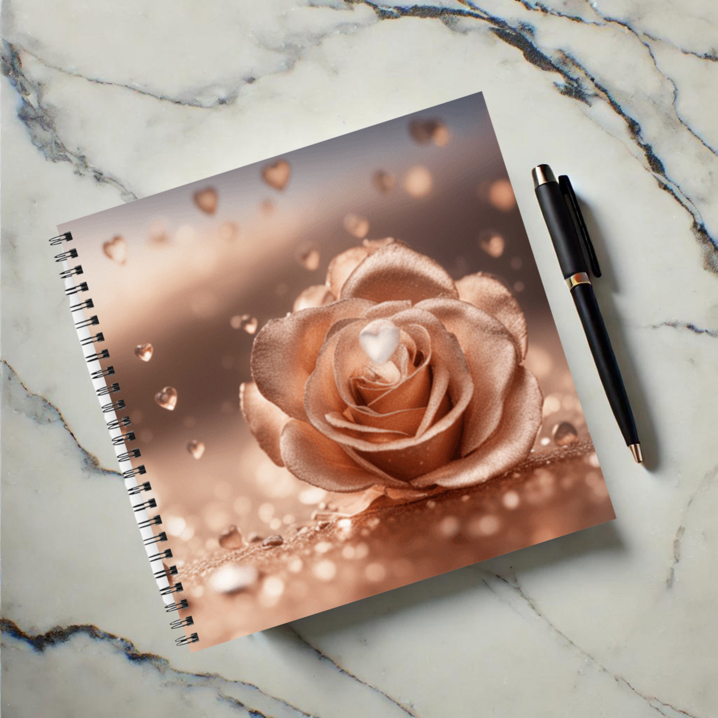 Rose Radiance 8.5" x 8.5" Hardcover Notebook