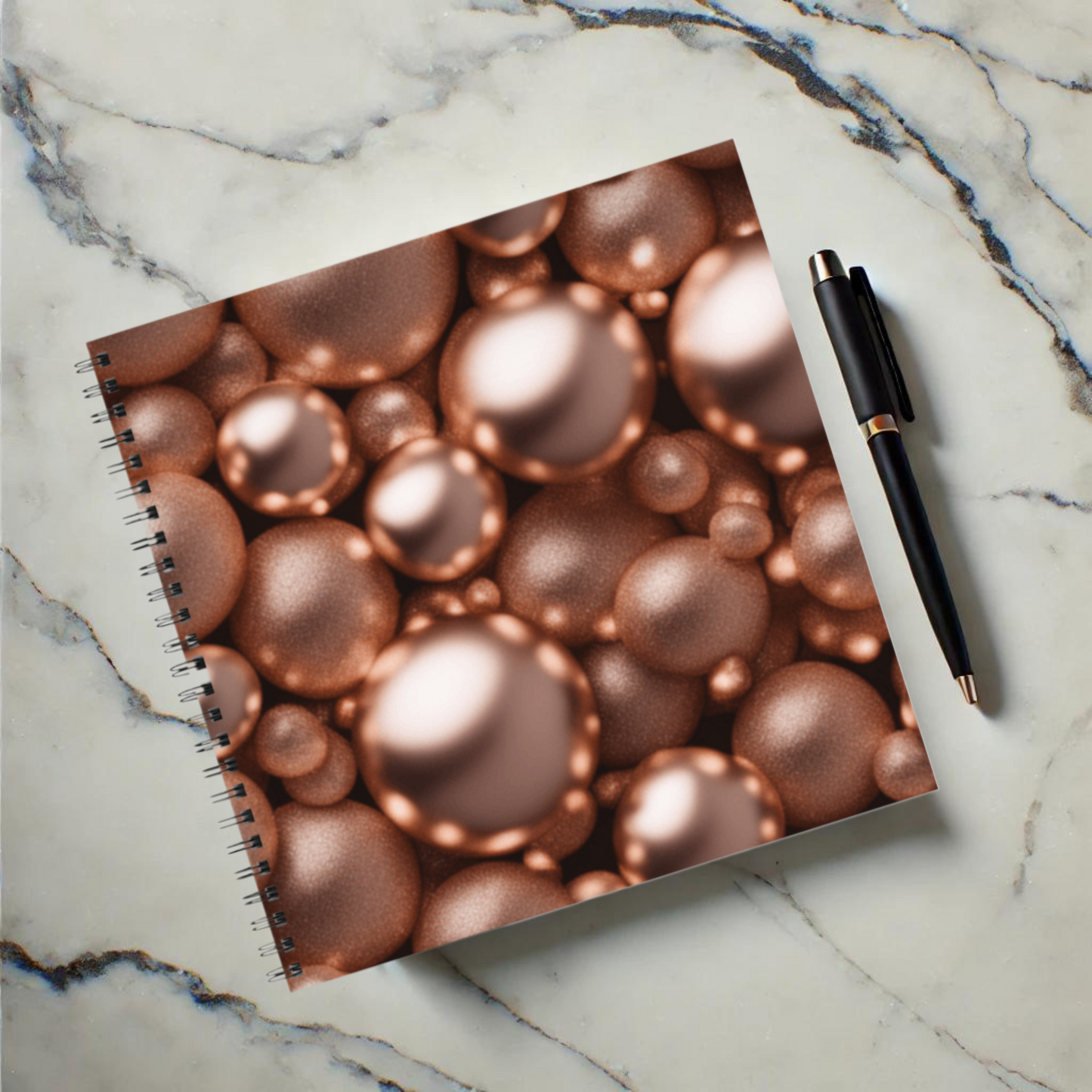 Rosy Gleam 8.5" x 8.5" Hardcover Notebook