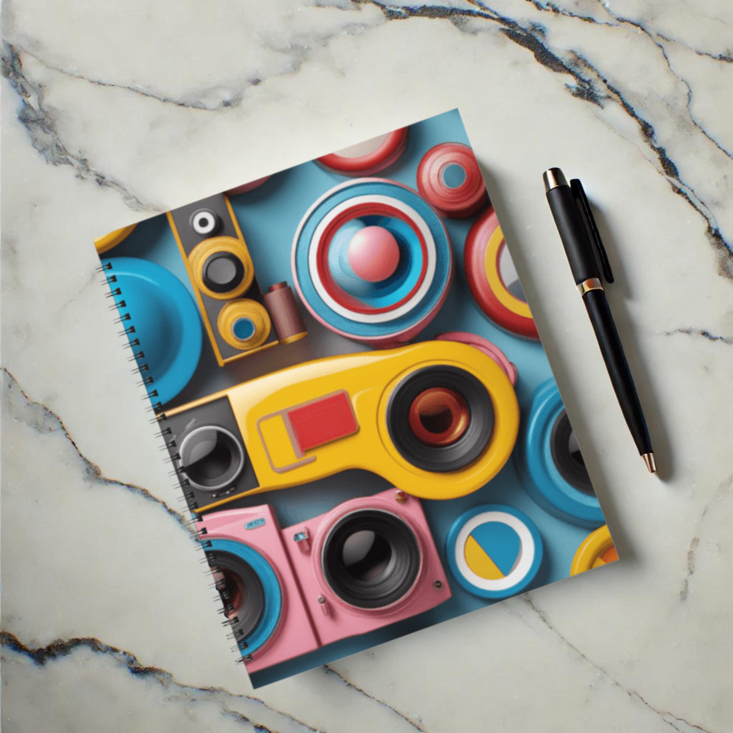 Camera Carnival 8.5"x11" Hardcover Notebook