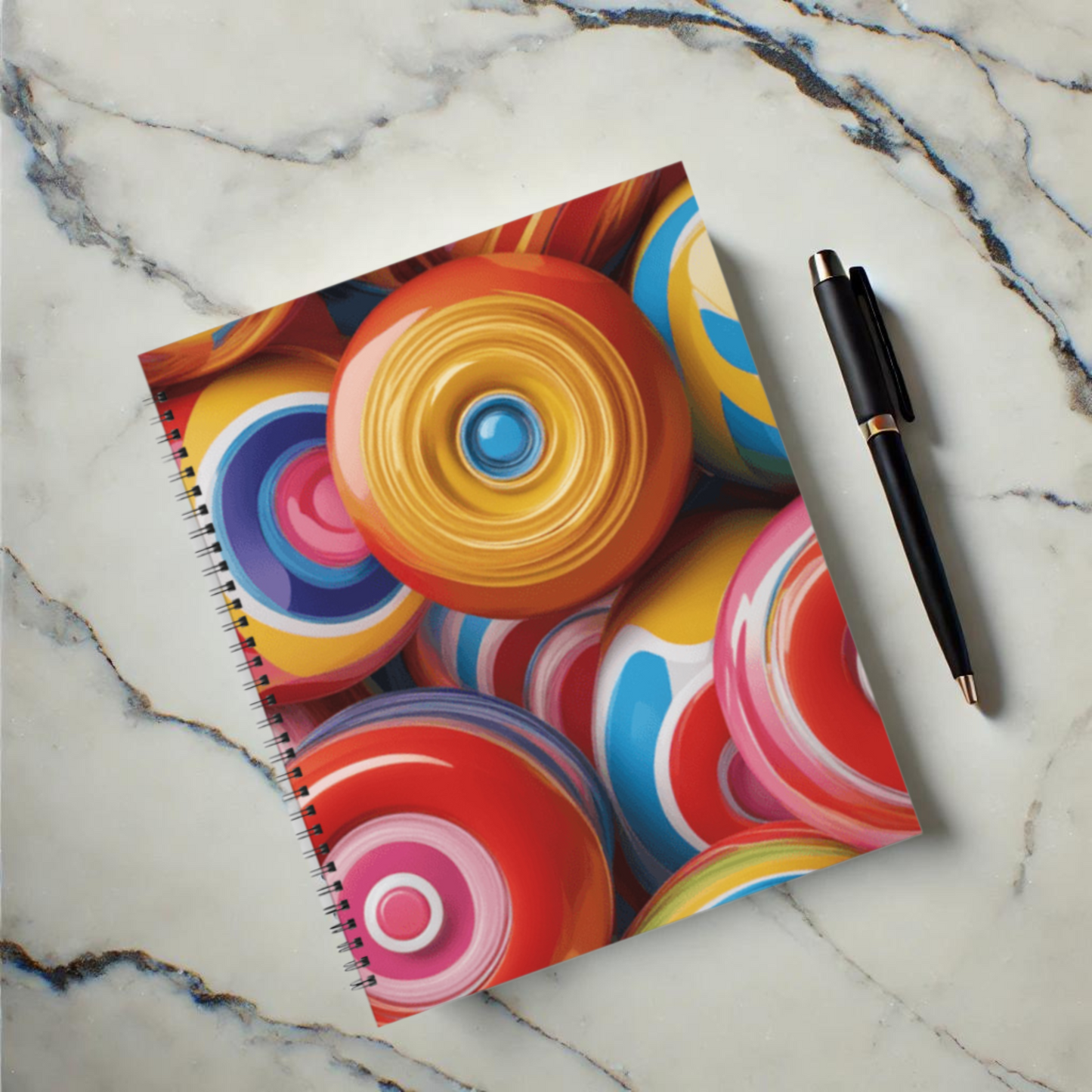 Lollipop Swirl 8.5"x11" Hardcover Notebook