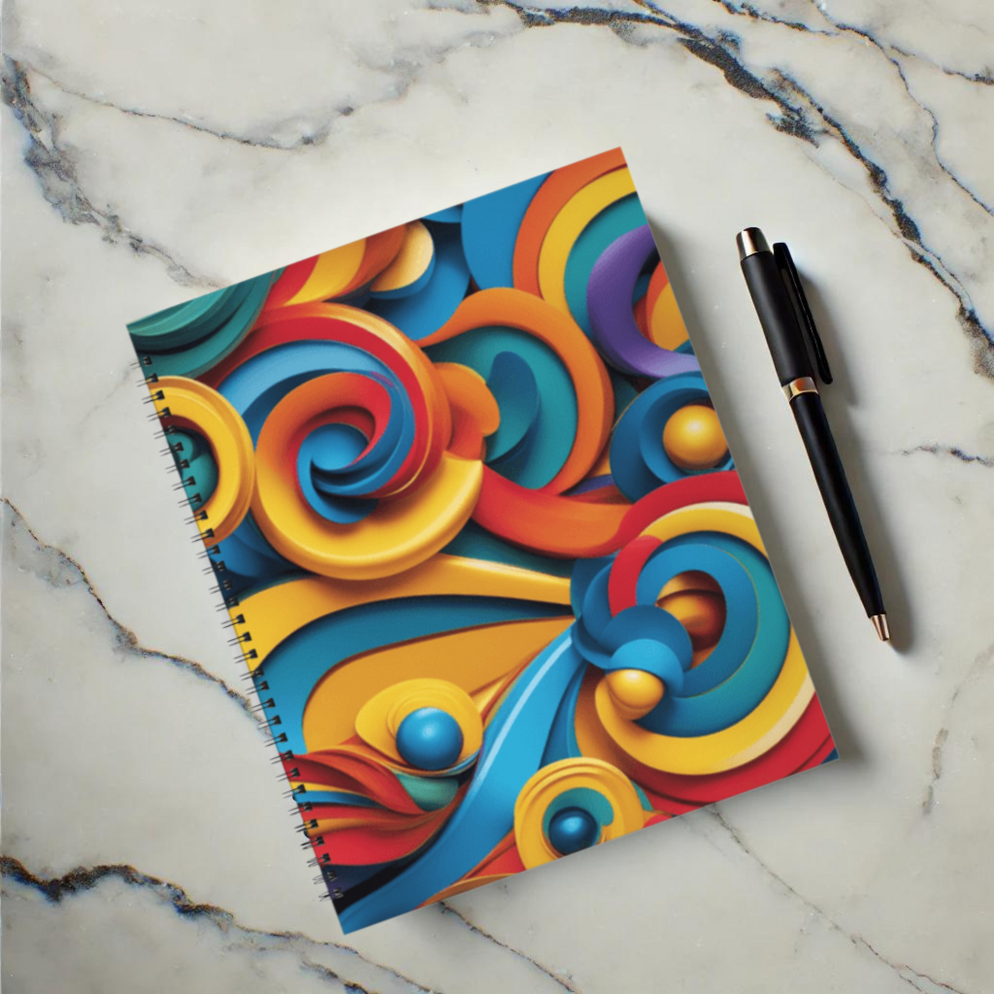 Swirl Fiesta 8.5"x11" Hardcover Notebook