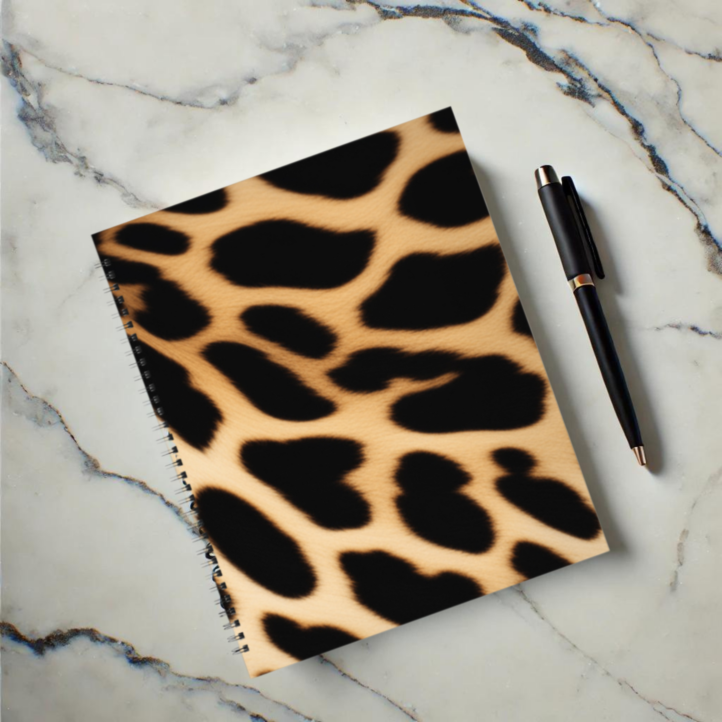 Cheetah Charm 8.5”x11” Hardcover Notebook