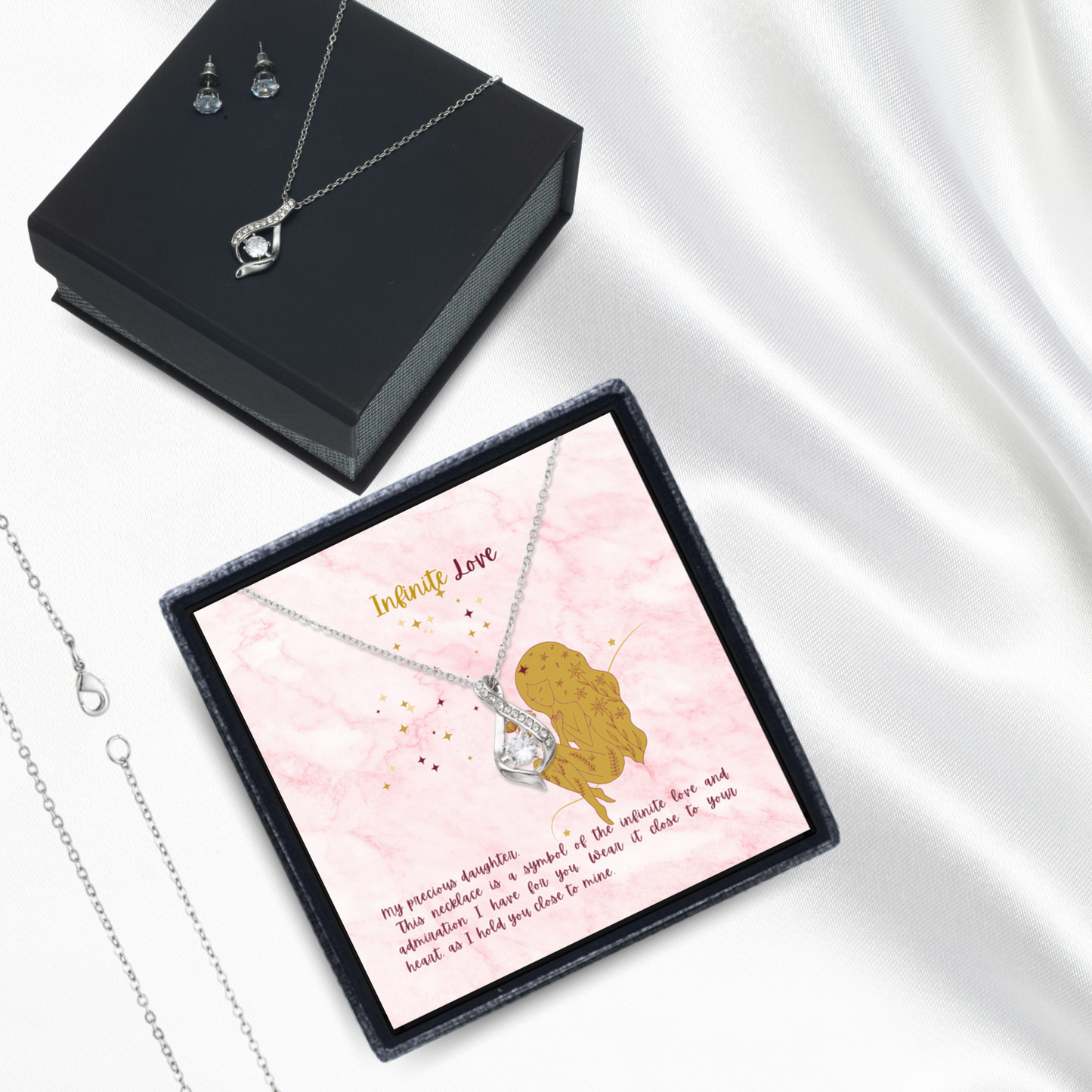 Boundless Love - Ribbon Necklace and Earring Set