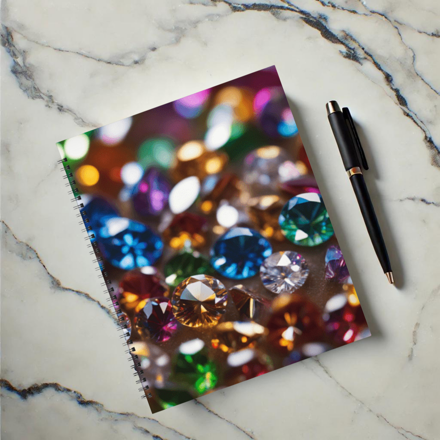 Rainbow Jewels 8.5"x11" Hardcover Notebook