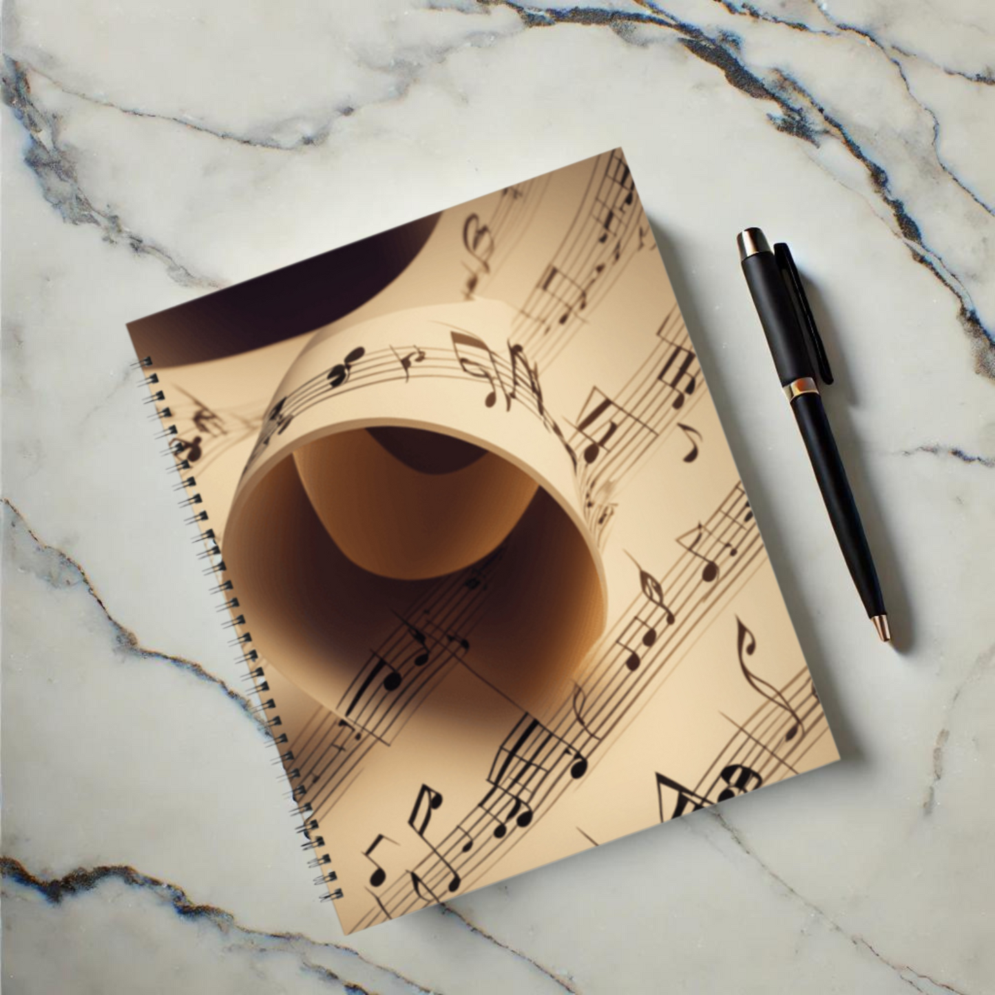 Golden Harmony 8.5"x11" Hardcover Notebook