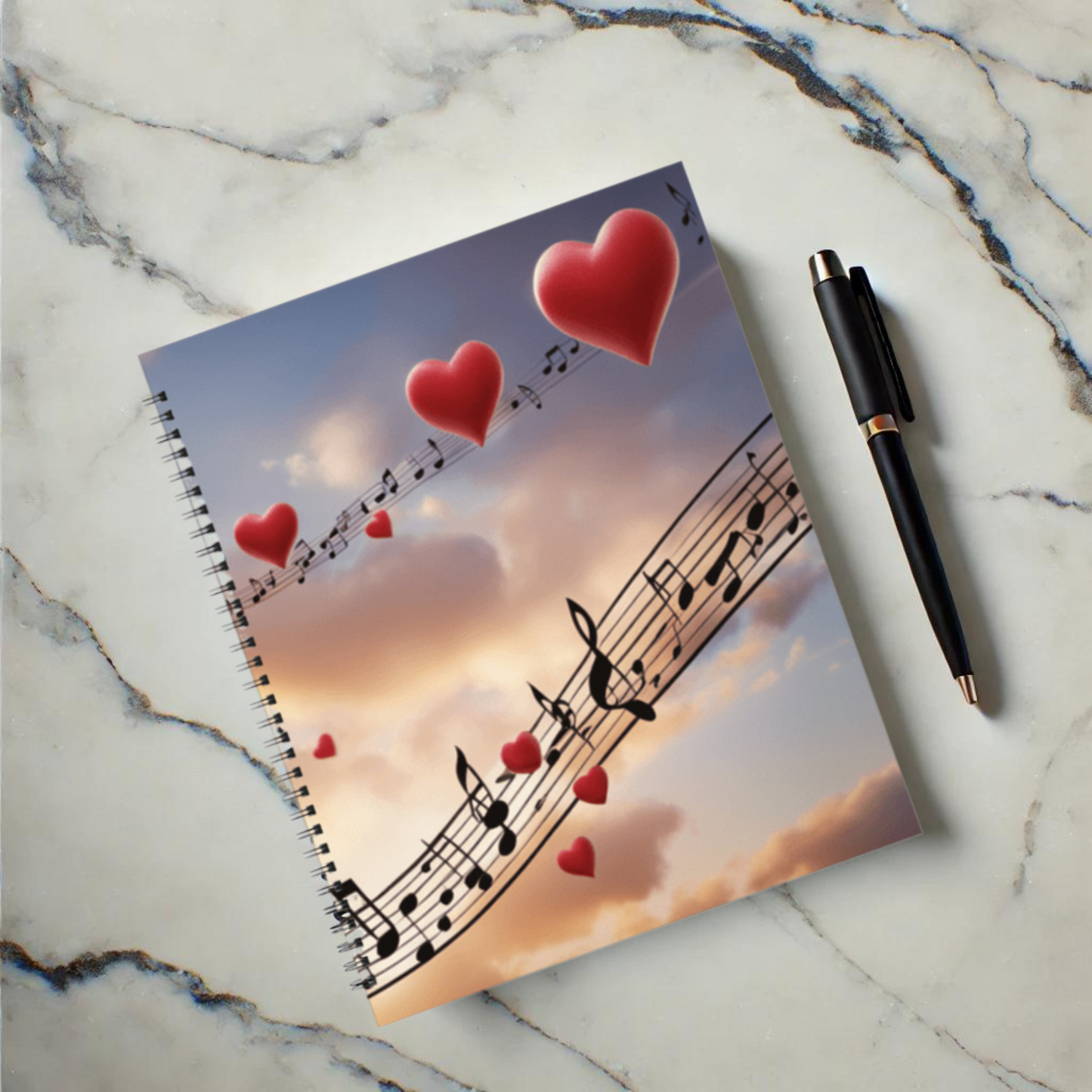 Symphony in the Sky 8.5"x11" Hardcover Notebook