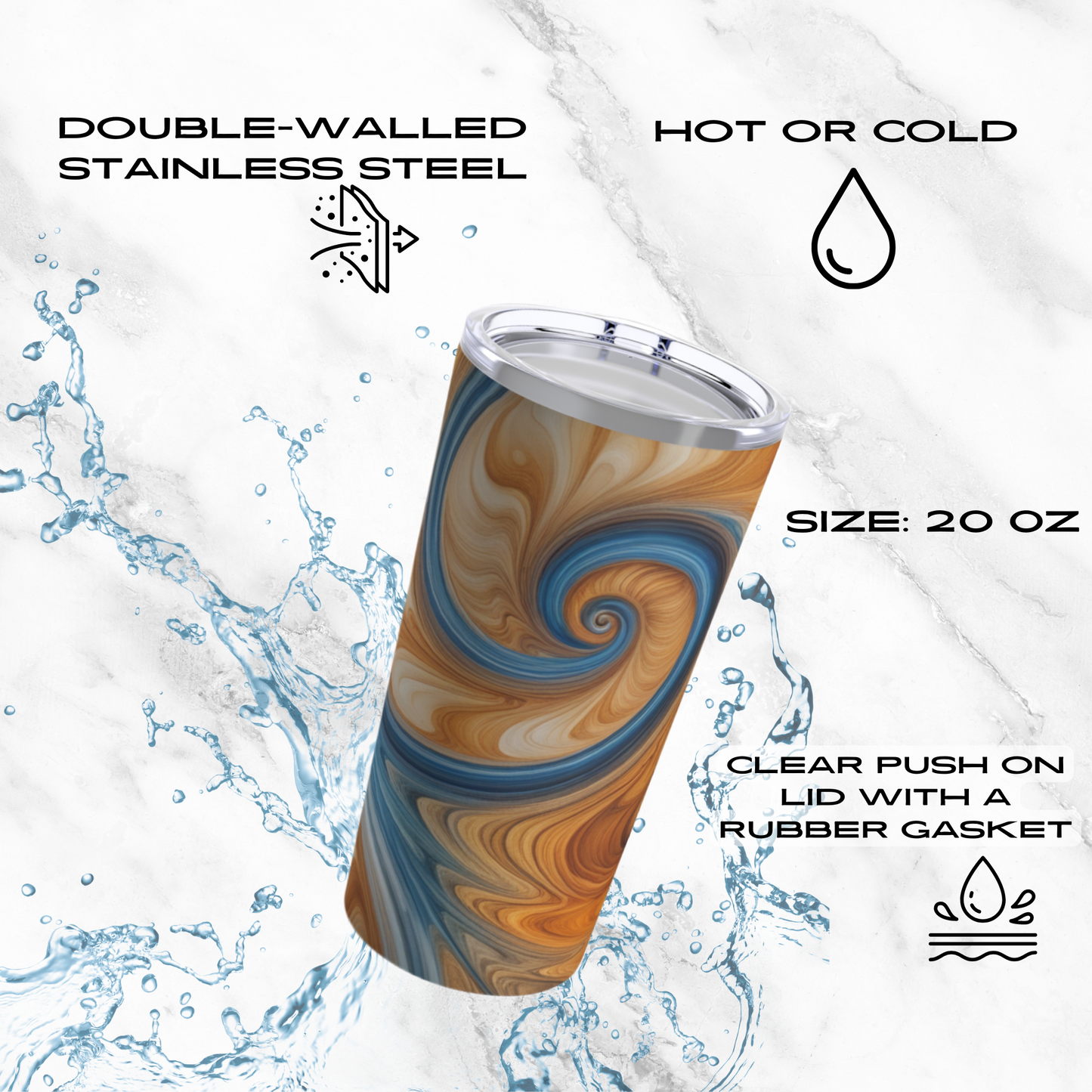 Amber Wave 20oz Tumbler