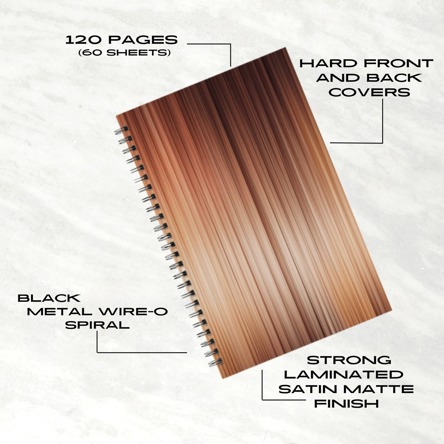 Amber Stream 5.5"x8.5" Hardcover Notebook