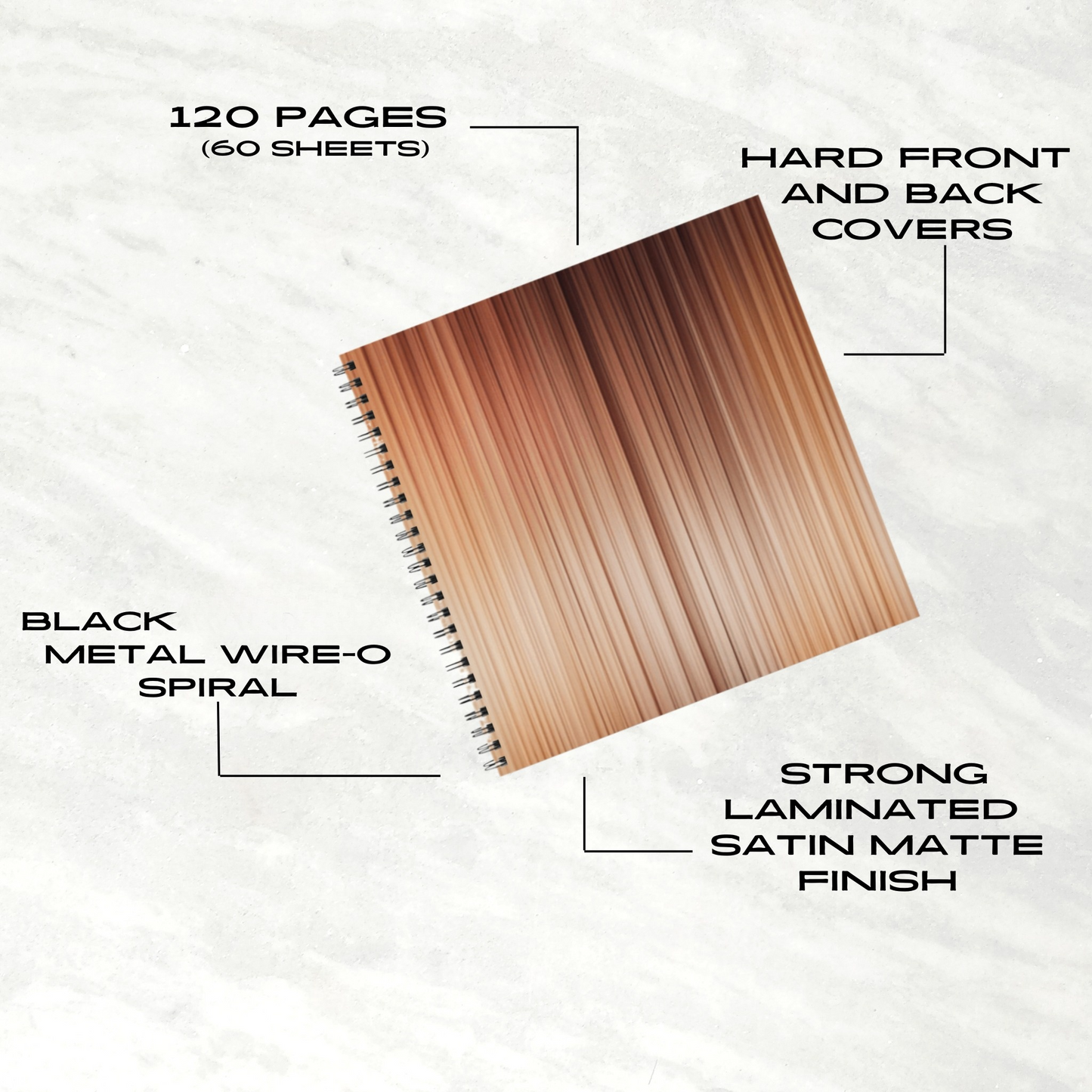 Amber Stream 8.5"x8.5" Hardcover Notebook