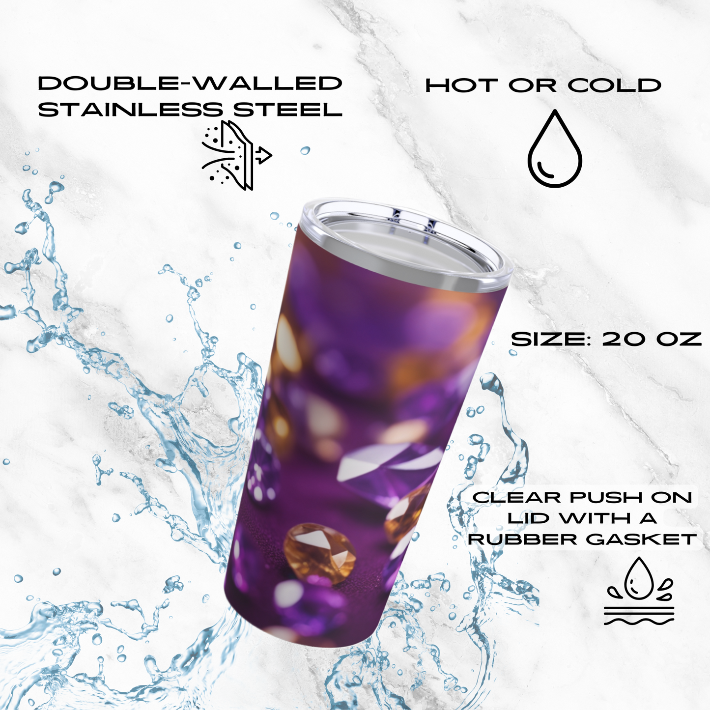 Amethyst Radiance 20oz Tumbler