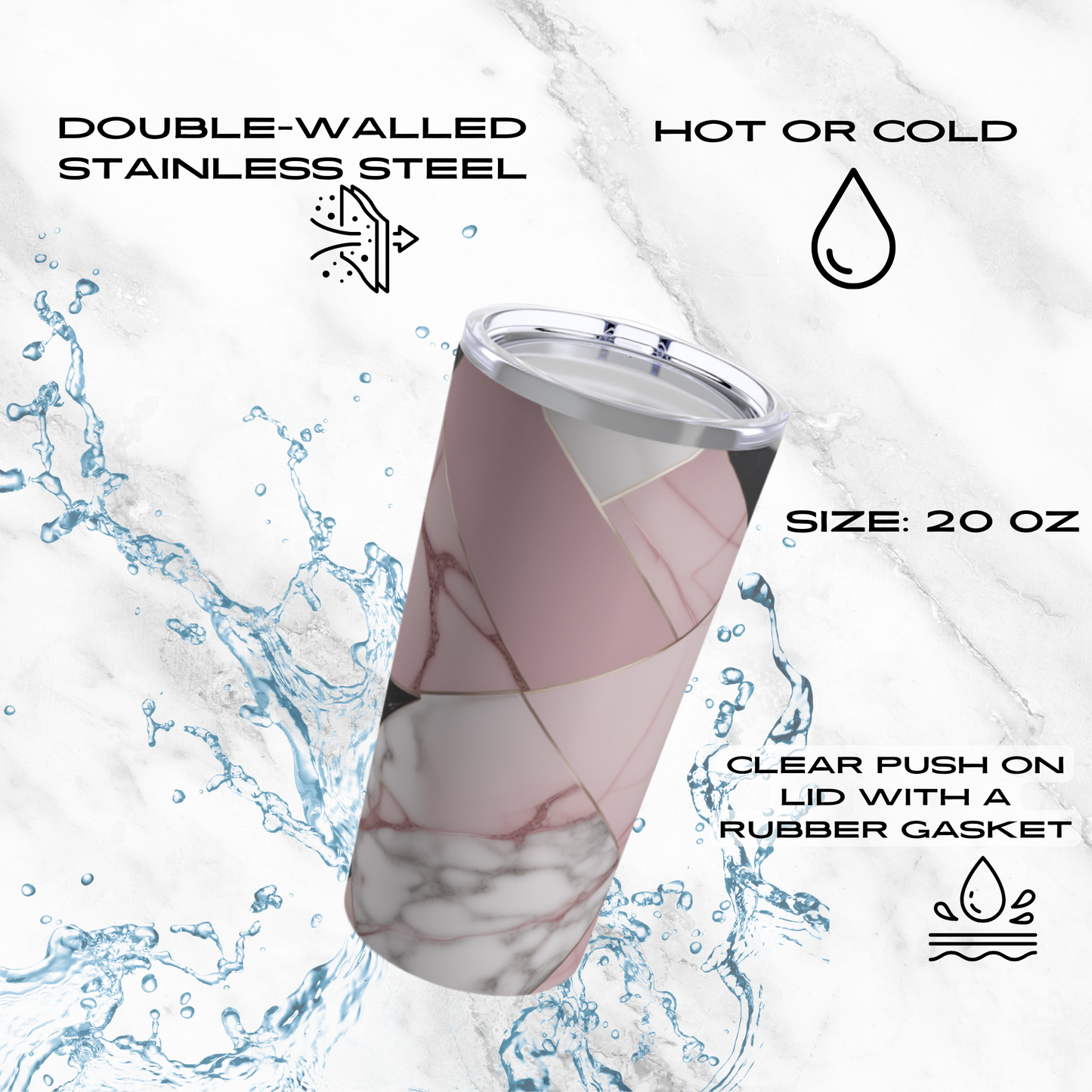 Blush Geometry 20oz Tumbler