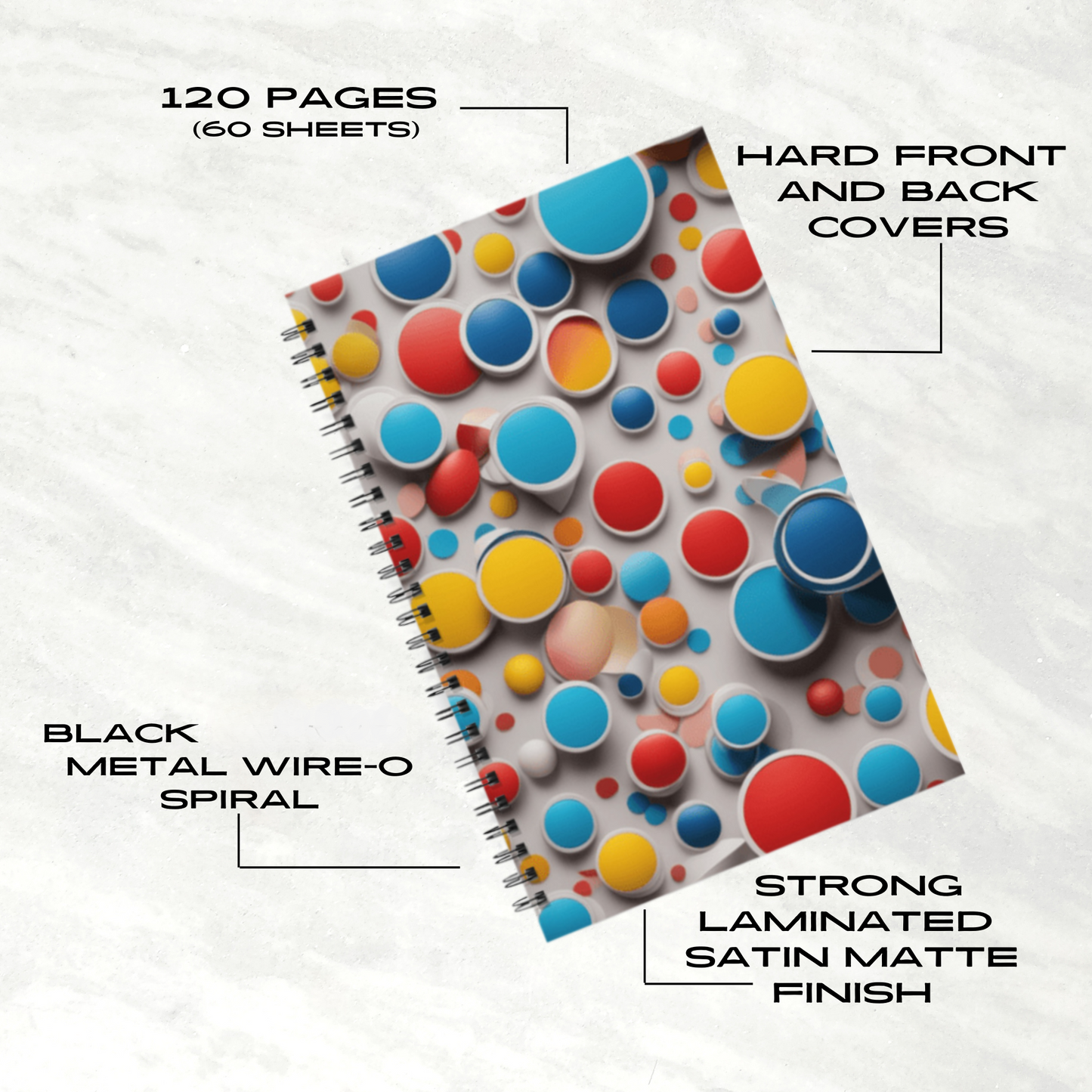Bubble Burst 5.5”x8.5" Hardcover Notebook