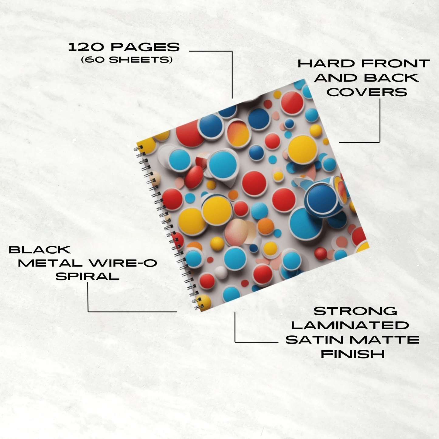 Bubble Burst 8.5"x8.5" Hardcover Notebook