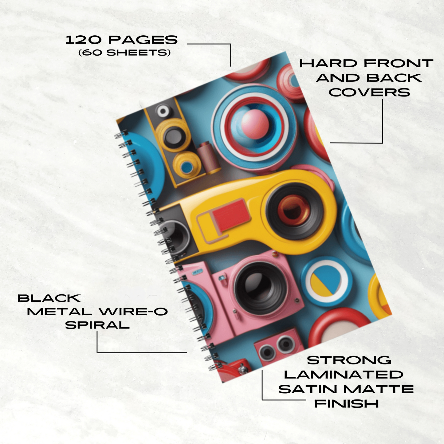 Camera Carnival 5.5”x8.5" Hardcover Notebook