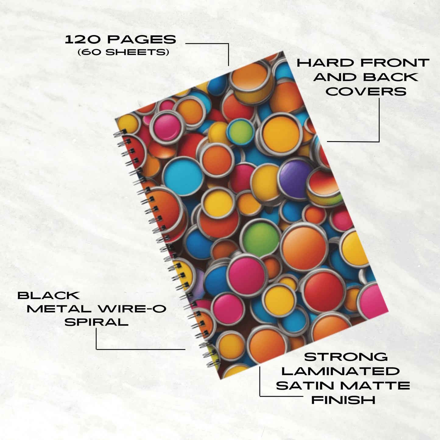 Candy Dots 5.5”x8.5" Hardcover Notebook