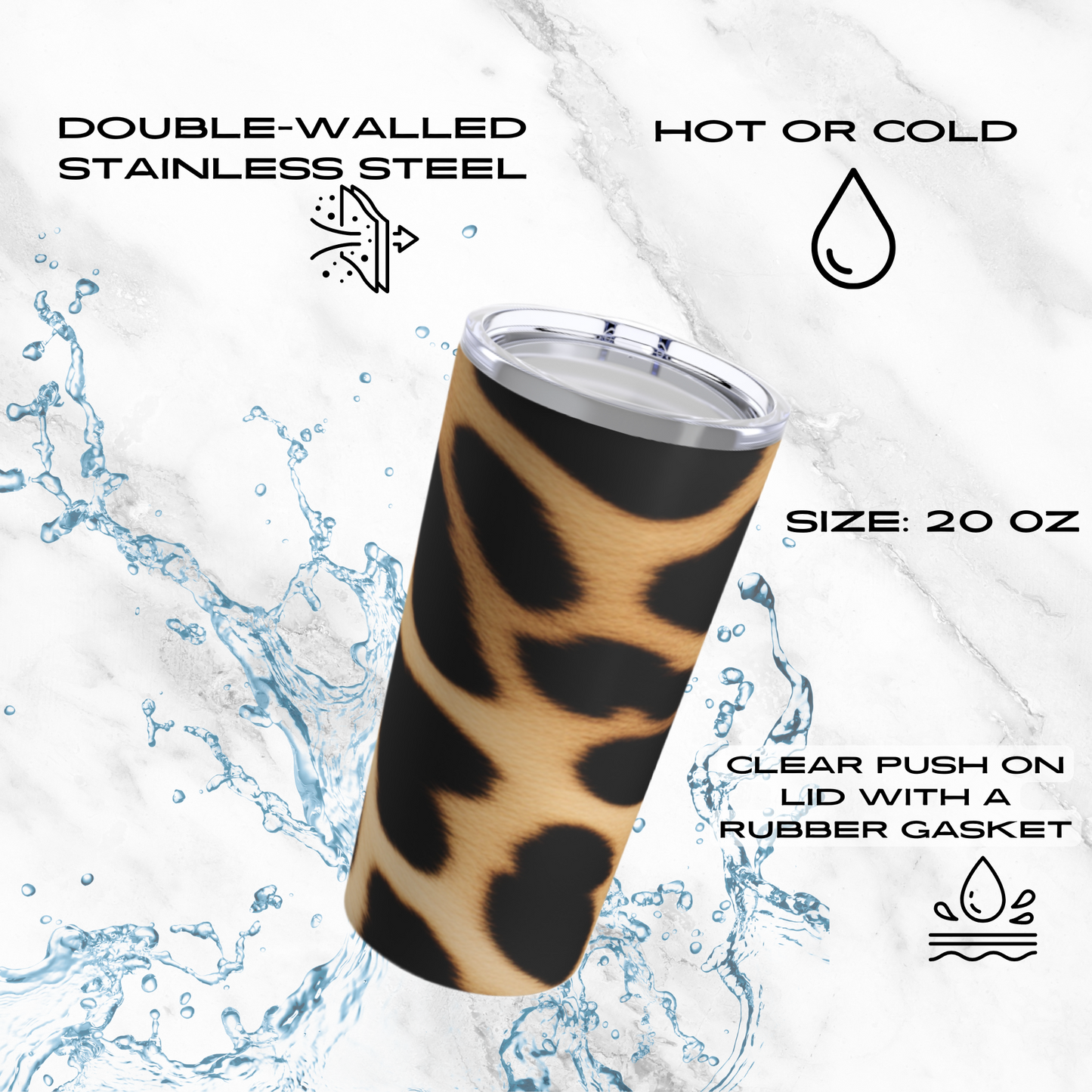 Cheetah Charm 20oz Tumbler