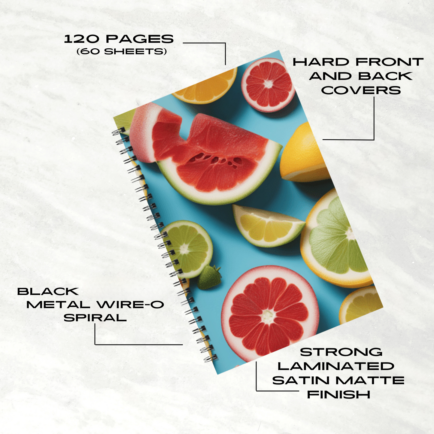Citrus Splash 5.5”x8.5" Hardcover Notebook