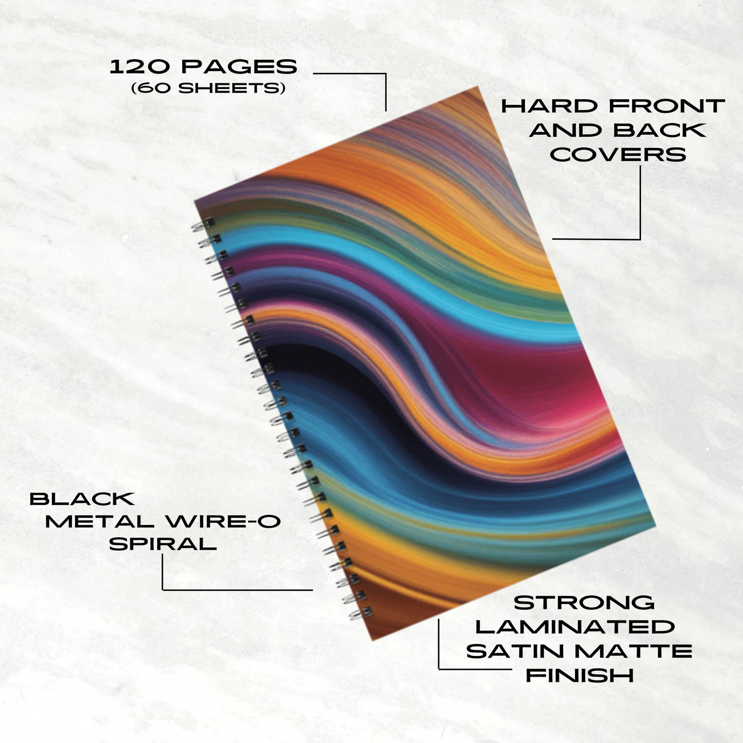 Cosmic Waves 5.5"x8.5" Hardcover Planner