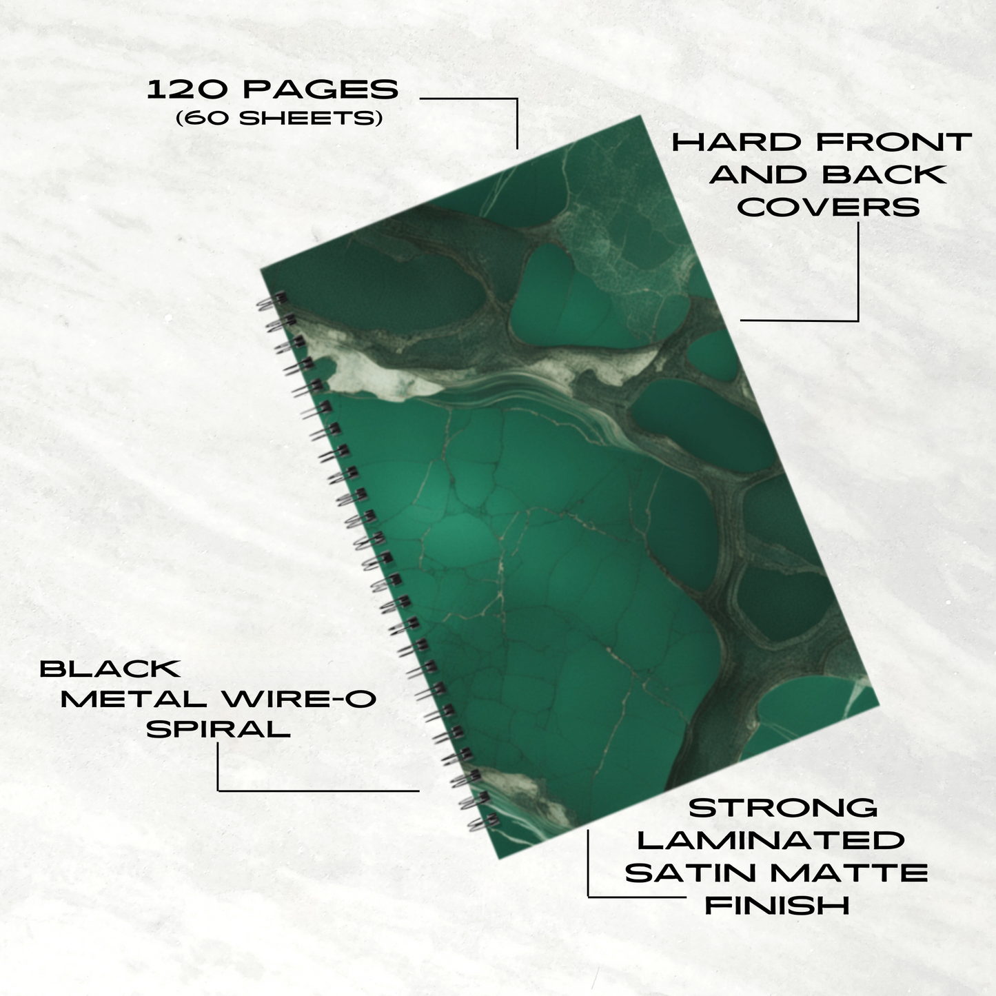 Emerald Web 5.5"x8.5" Hardcover Planner