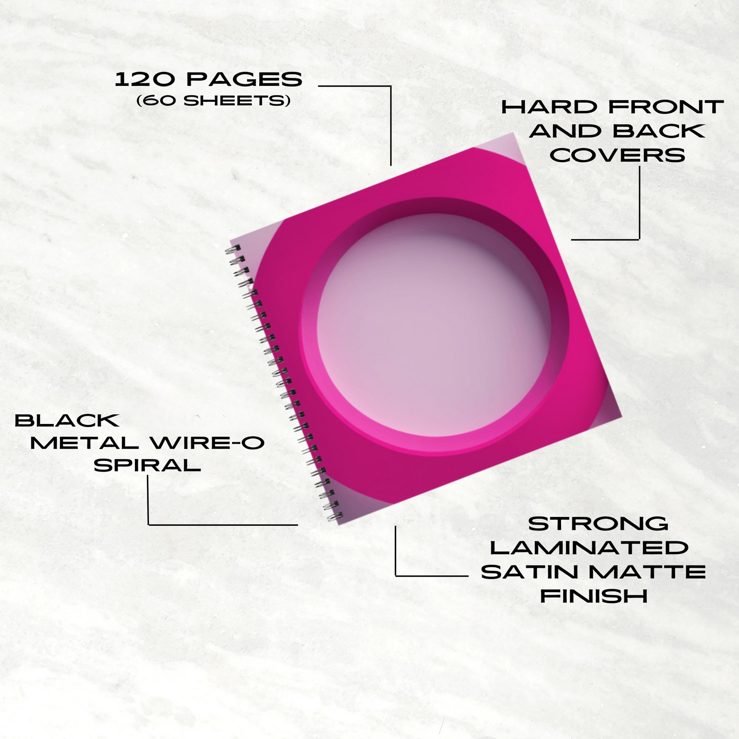 Fuchsia Fusion 8.5"x8.5" Hardcover Notebook