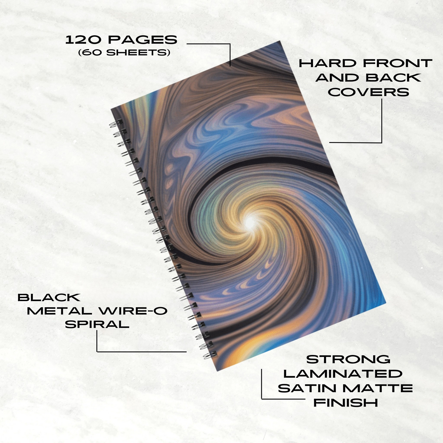 Galactic Glow 5.5”x8.5" Hardcover Notebook