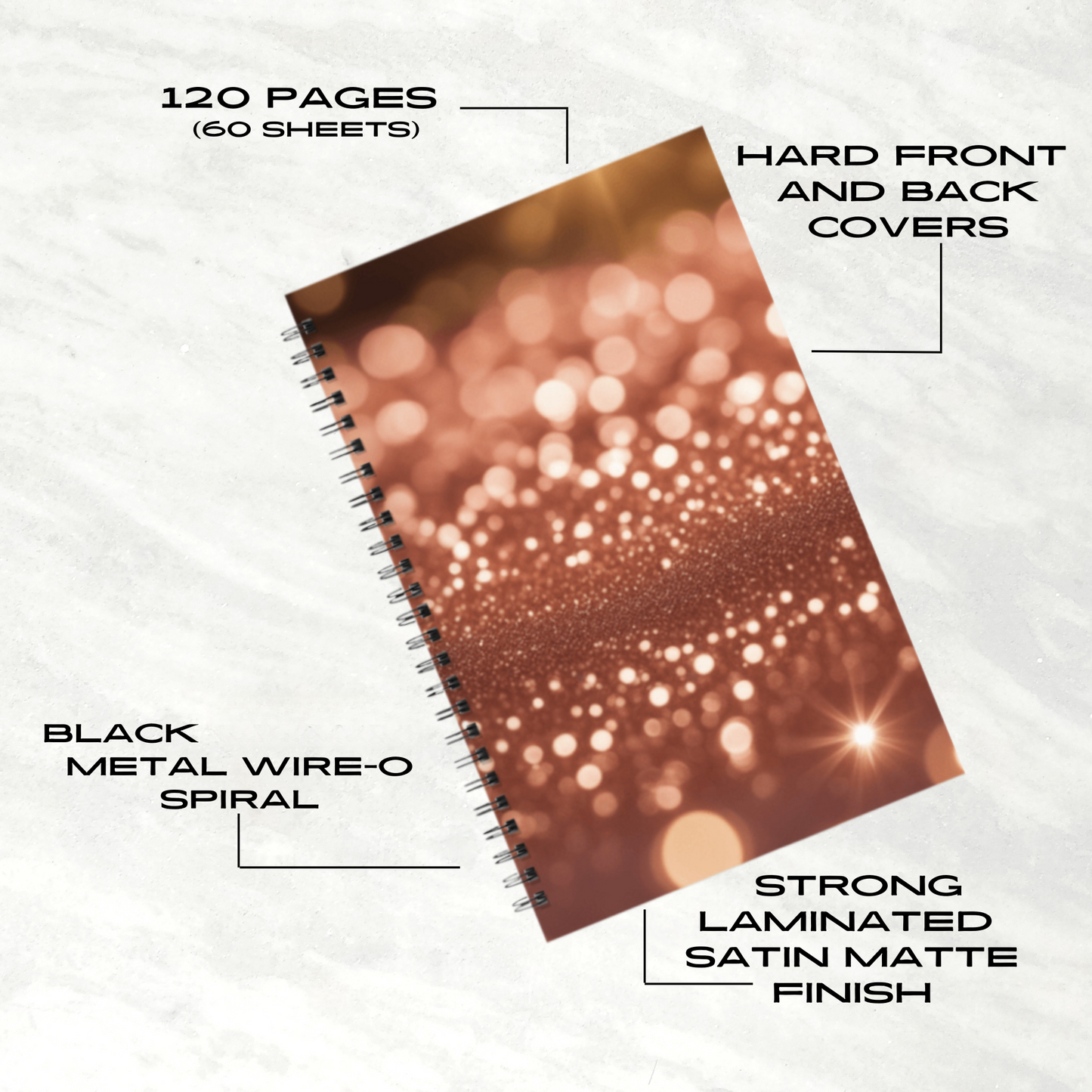 Glowing Stardust 5.5"x8.5" Hardcover Planner