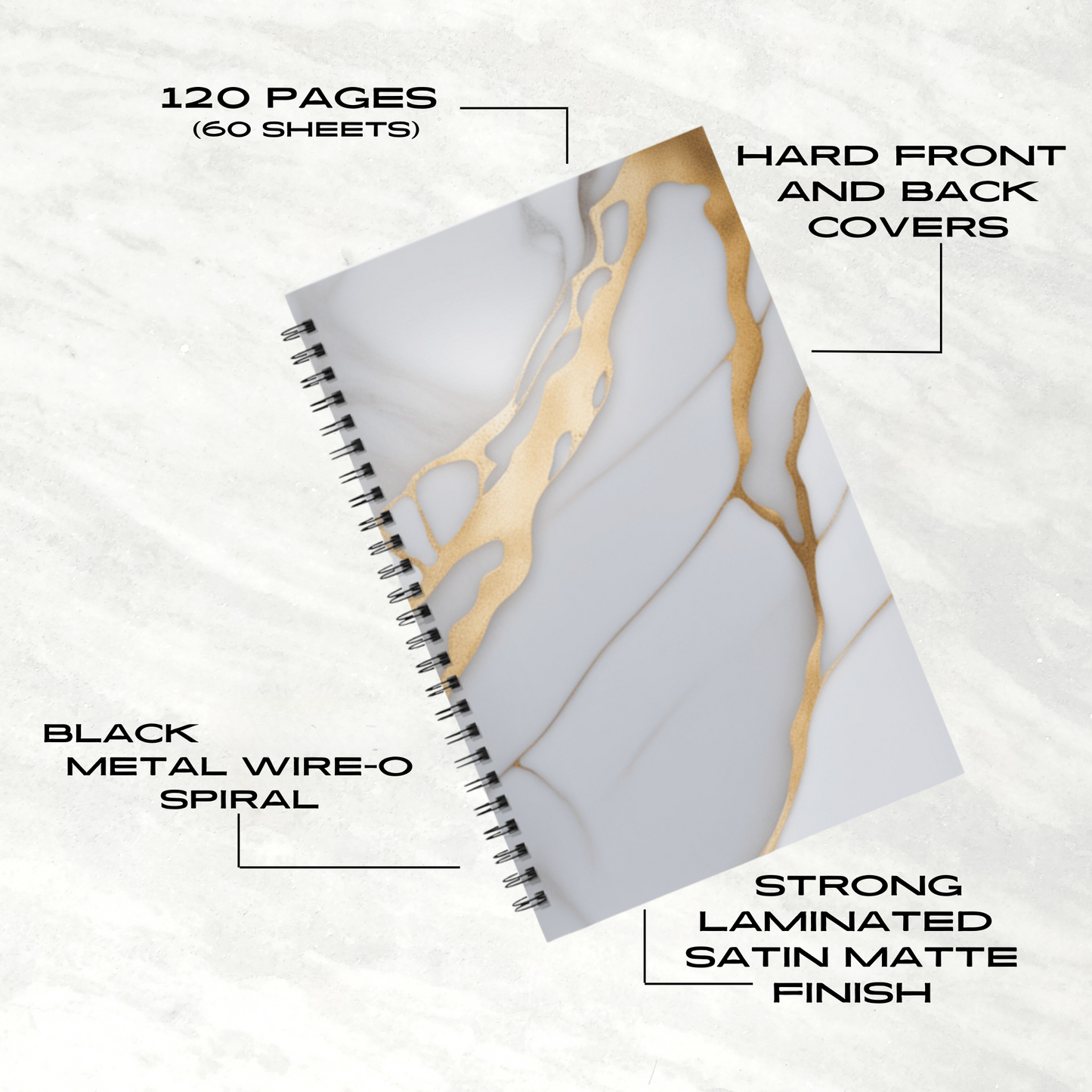 Golden Streams 5.5"x8.5" Hardcover Planner