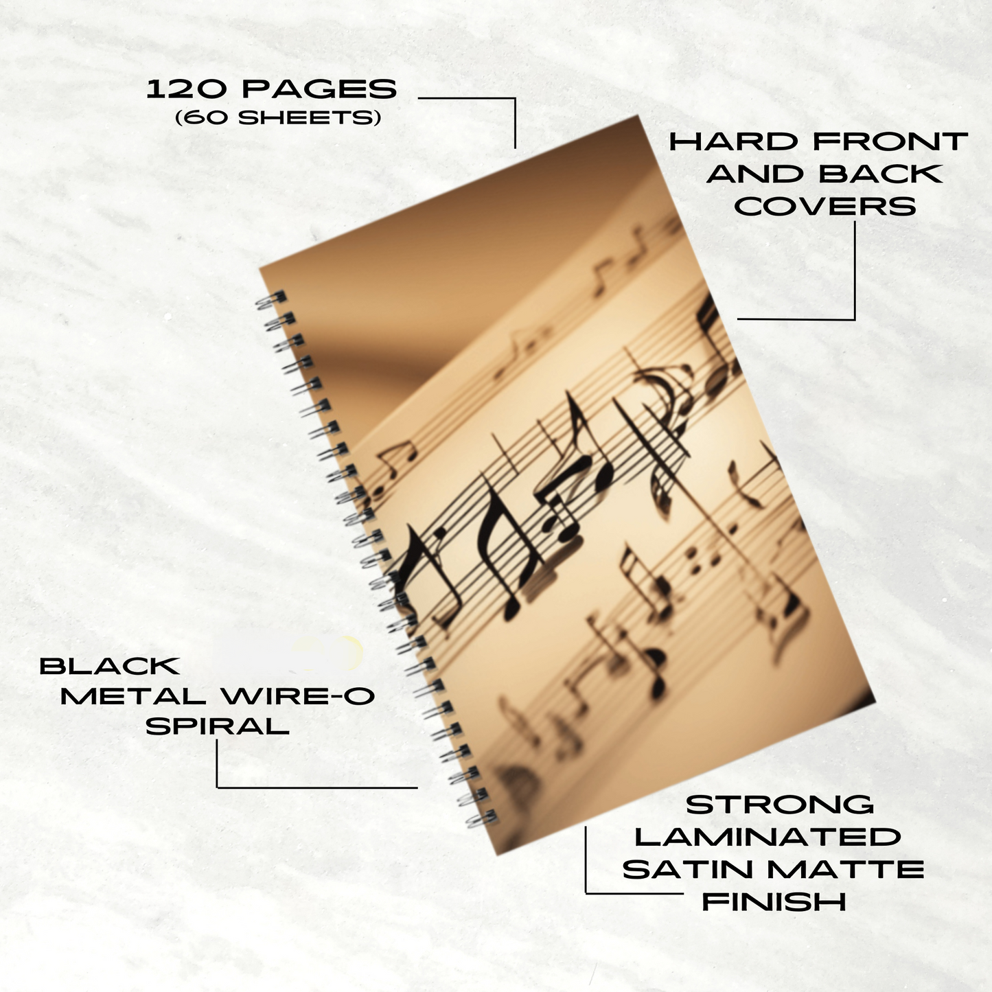 Harmonic Script 5.5"x8.5" Hardcover Planner