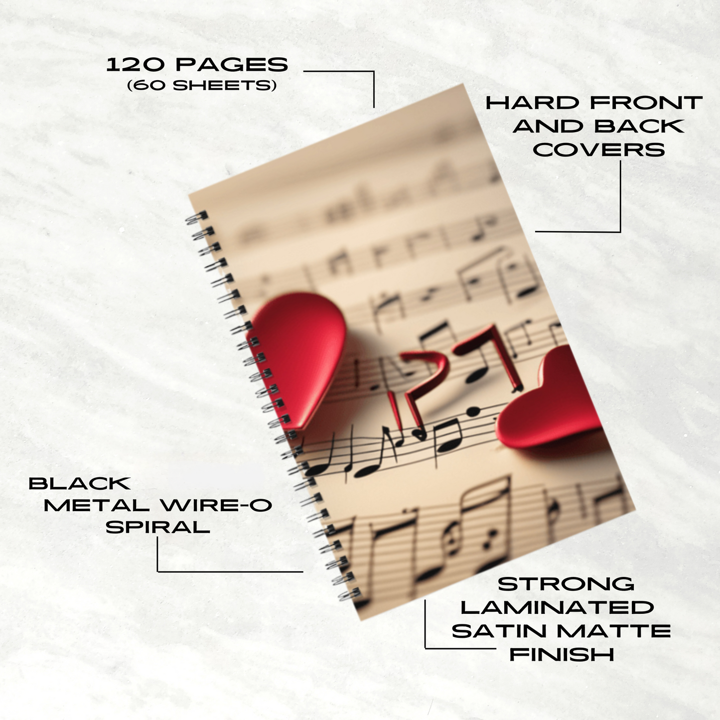 Love Notes 5.5”x8.5" Hardcover Notebook