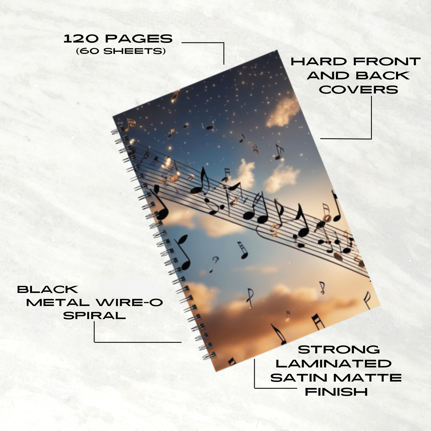 Musical Euphoria 5.5"x8.5" Hardcover Planner
