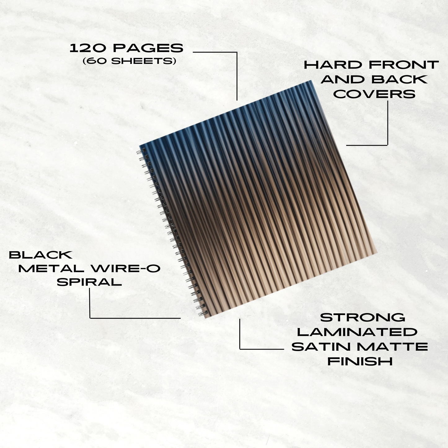 Ocean Bronze 8.5"x8.5" Hardcover Notebook