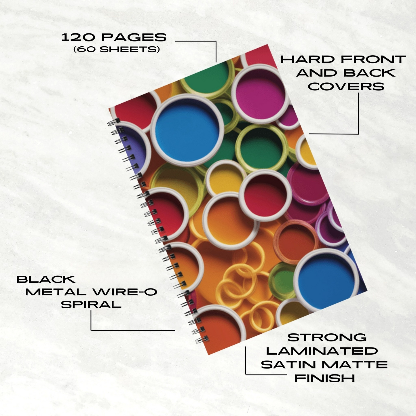 Rainbow Reverie 5.5"x8.5" Hardcover Notebook