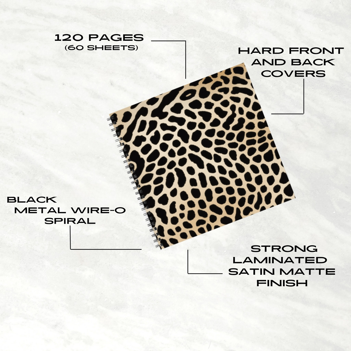 Savannah Swirl 8.5”x8.5” Hardcover Notebook