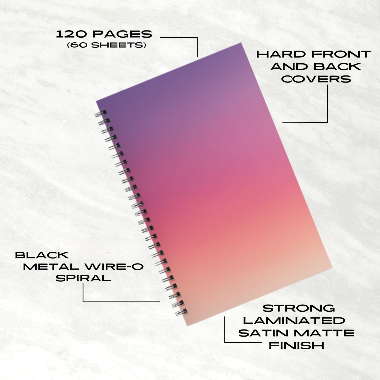 Sunset Haze 5.5"x8.5" Hardcover Notebook