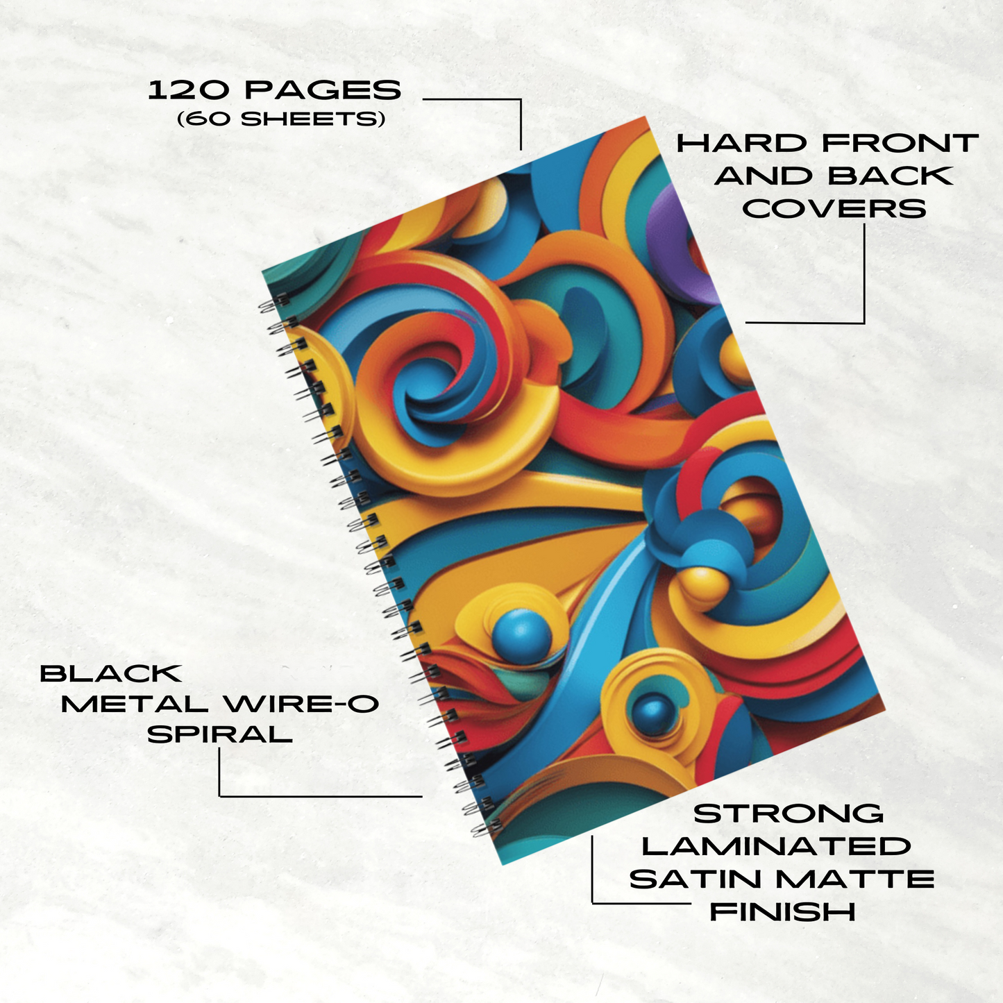 Swirl Fiesta 5.5"x8.5" Hardcover Planner