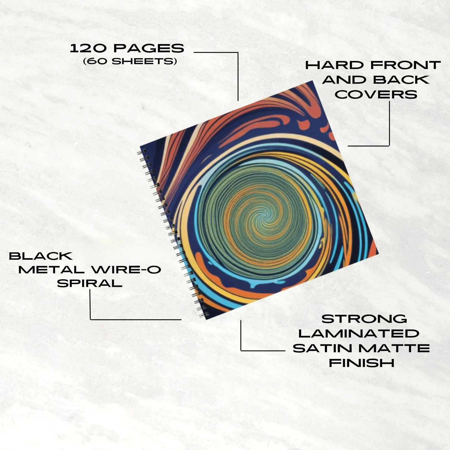 Vortex Vision 8.5"x8.5" Hardcover Notebook