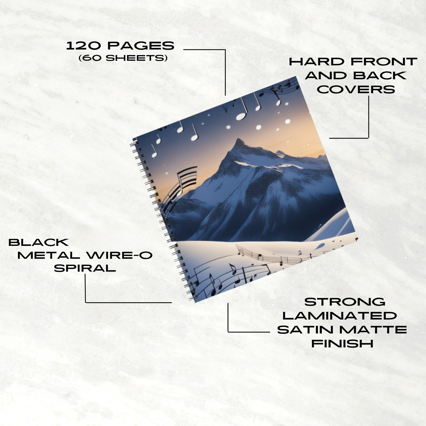 Winter Serenade 8.5"x8.5" Hardcover Notebook