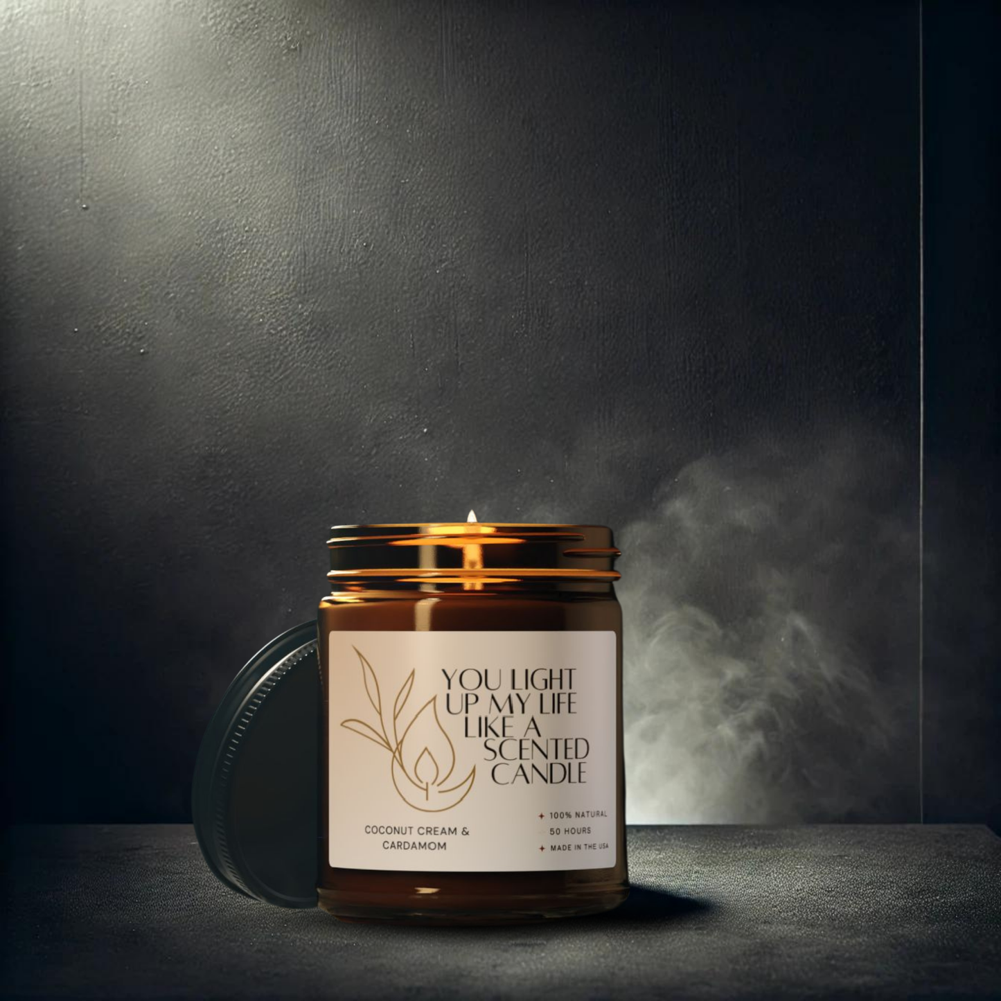 9oz Coconut Cream + Cardamom Amber Candle – You Light Up My Life