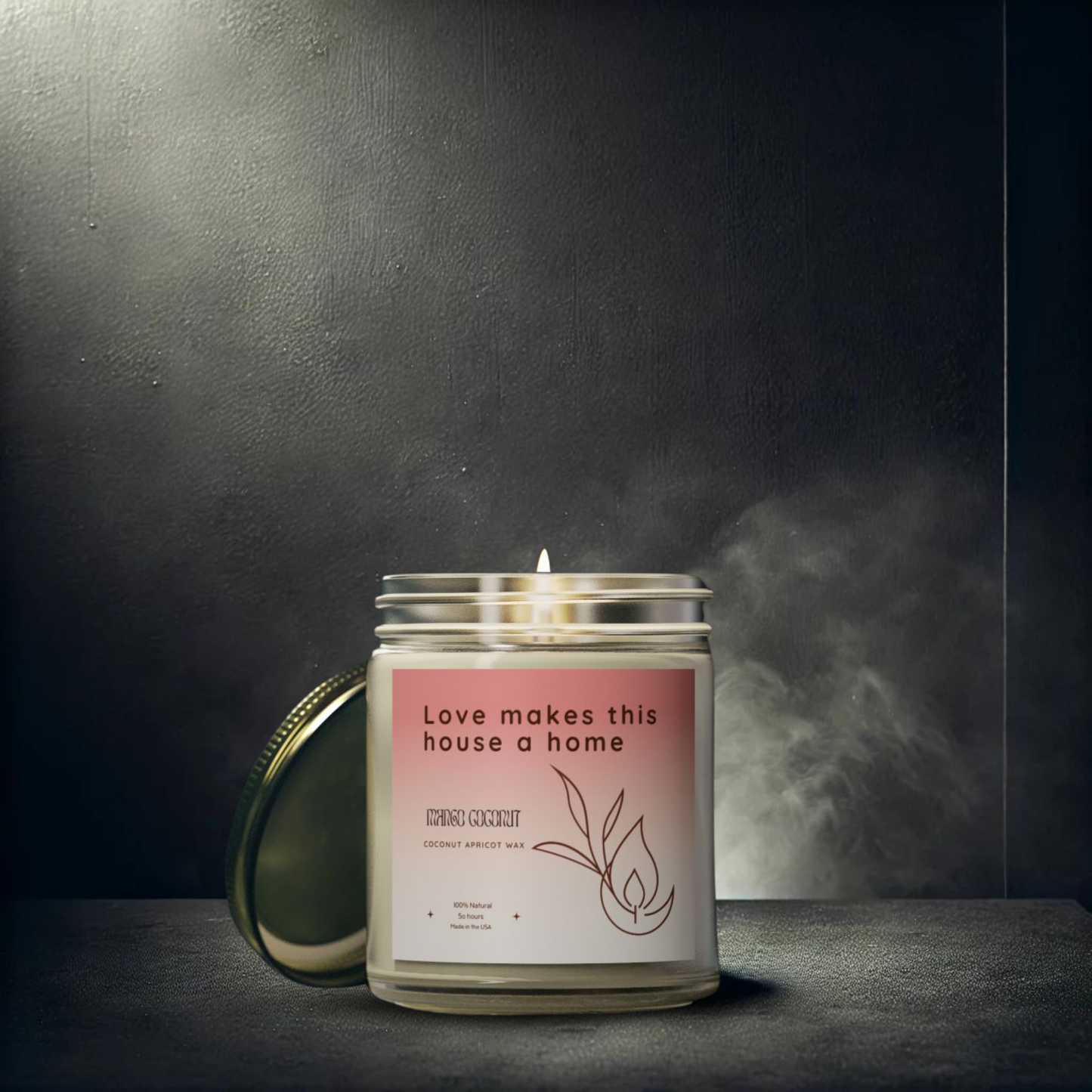 9oz Mango Coconut Clear Candle – Love Makes a Home
