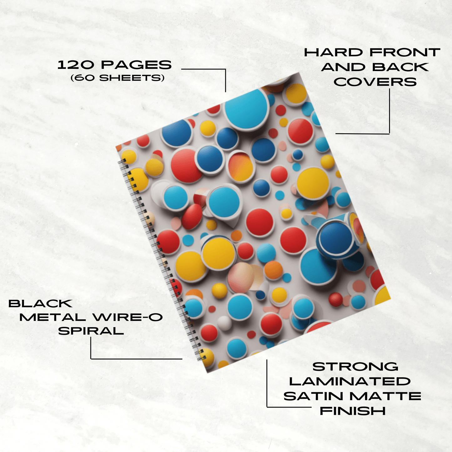 Bubble Burst 8.5"x11" Hardcover Notebook