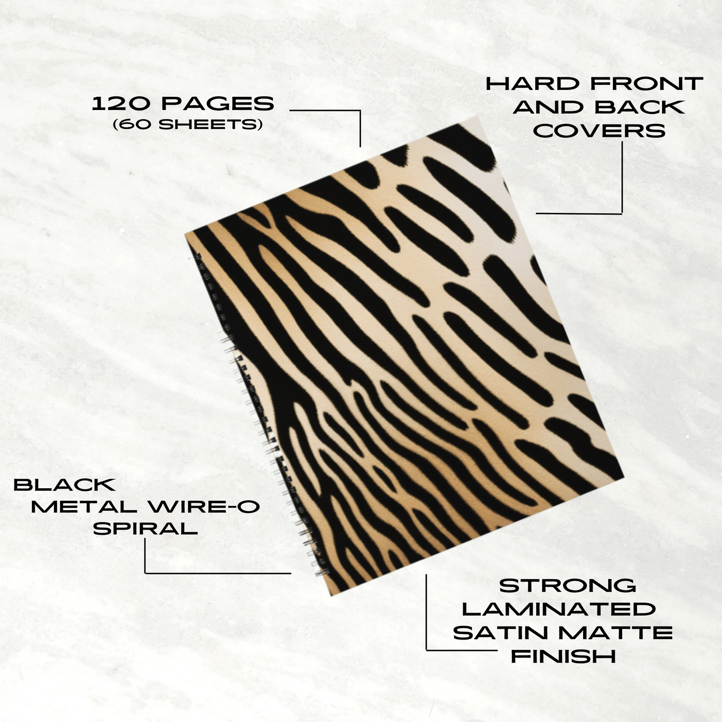 Desert Dapple 8.5”x11” Hardcover Notebook