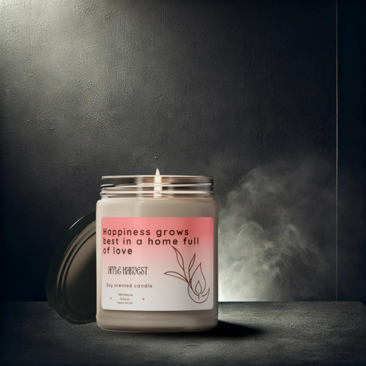 9oz Apple Harvest Clear Candle – Love & Happiness at Home