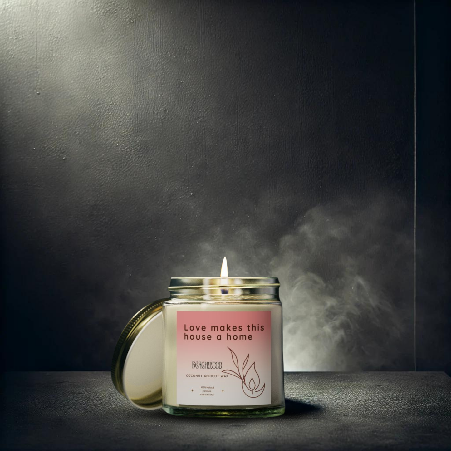 4oz Beachwood Clear Candle – Love Makes a Home